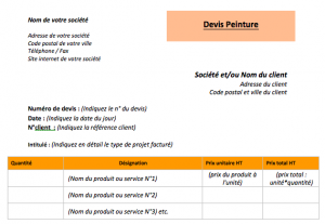 Prix travaux peinture sans fourniture