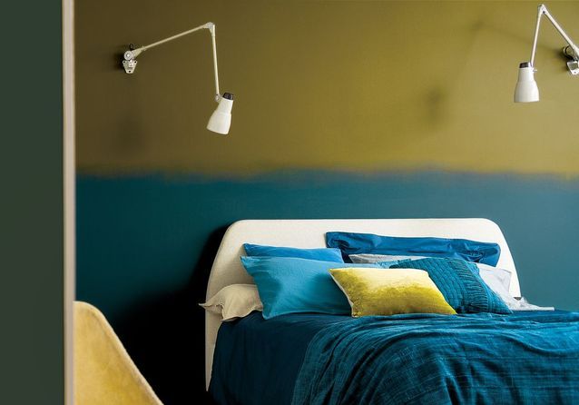 Deco peinture chambre bicolore