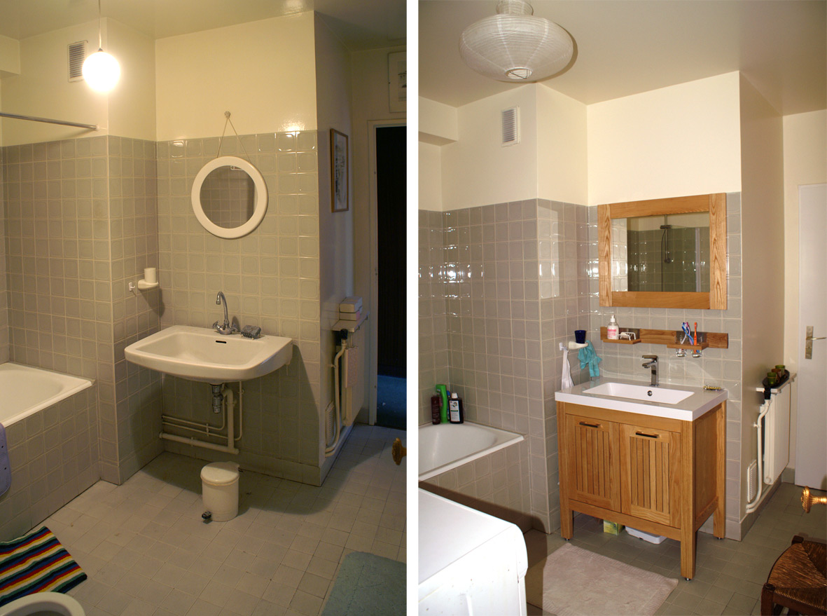 Peinture carrelage salle de bain et cuisine