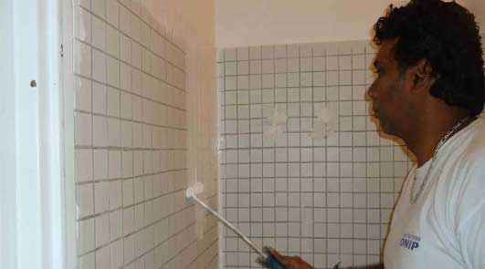 Peinture carrelage salle de bain professionnel