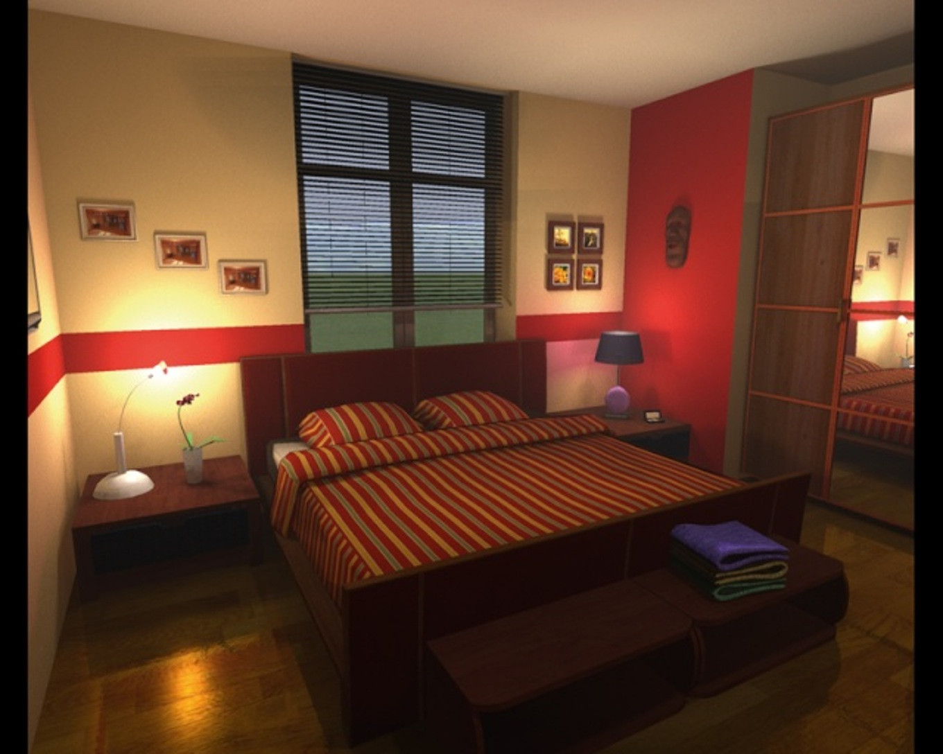 Deco interieur chambre peinture
