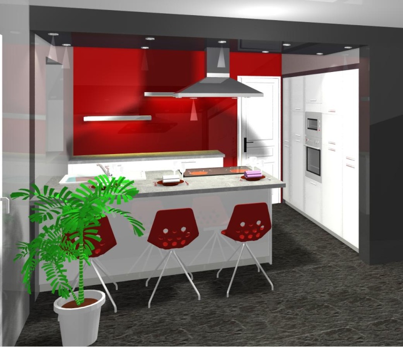 Couleur peinture rouge pour cuisine