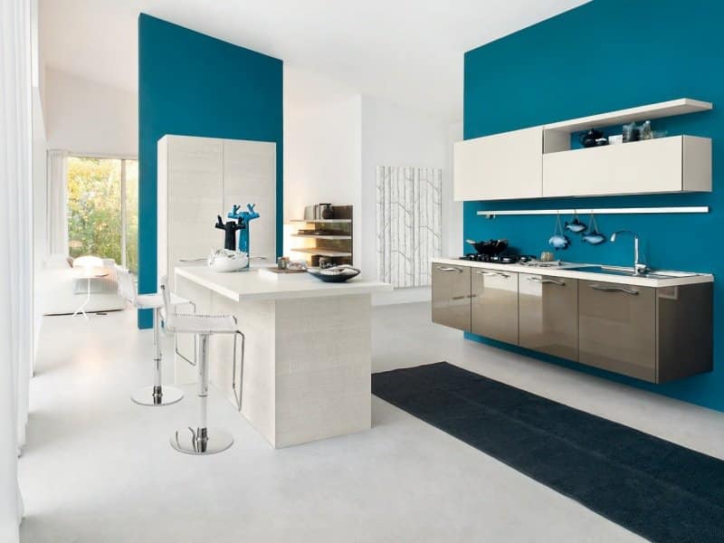 Couleur peinture cuisine bleu