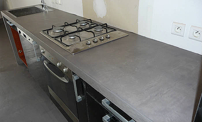 Peinture carrelage cuisine effet beton