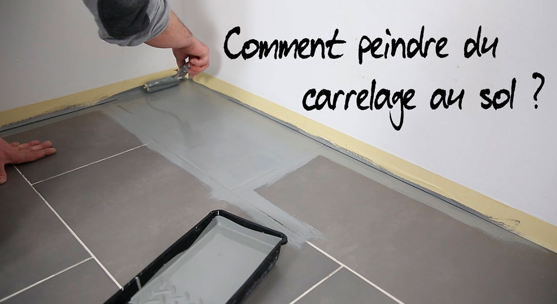 Peindre carrelage sol escalier
