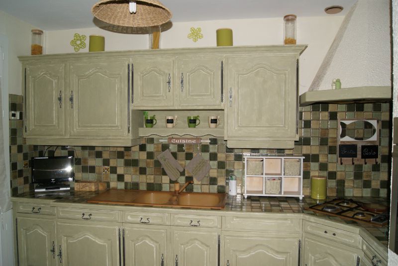 Peinture porte de cuisine bois