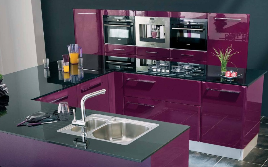 Peinture cuisine aubergine