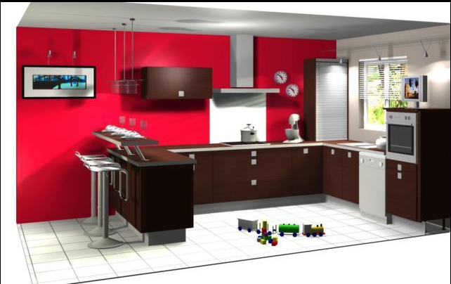 Couleur vive peinture cuisine