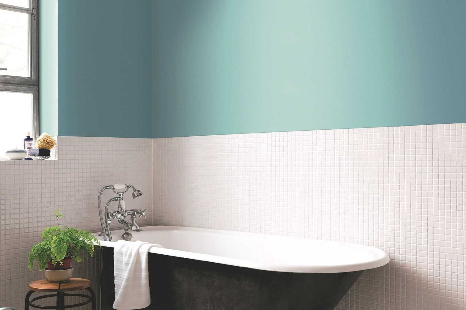 Peinture carrelage salle de bain tendance