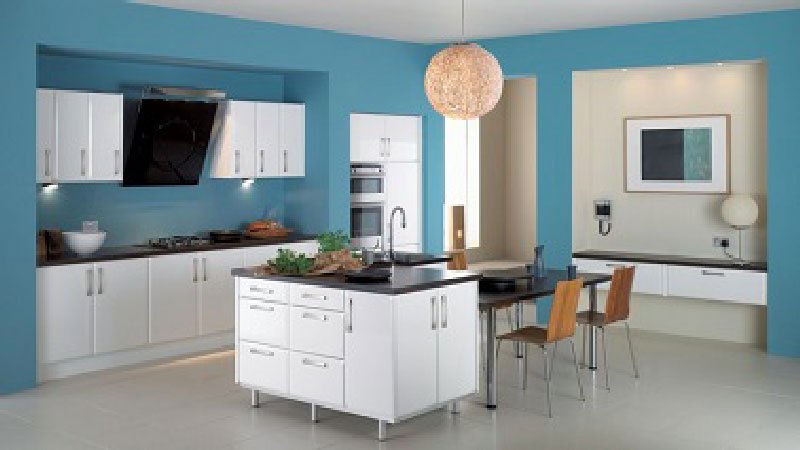 Peinture bleu canard pour cuisine