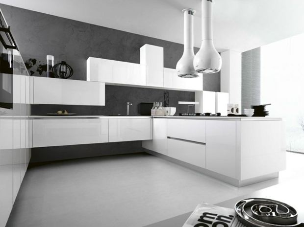 Peinture grise cuisine blanche