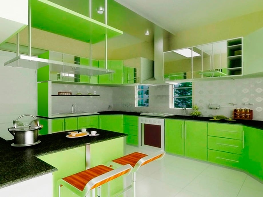 Peinture vert pomme pour cuisine