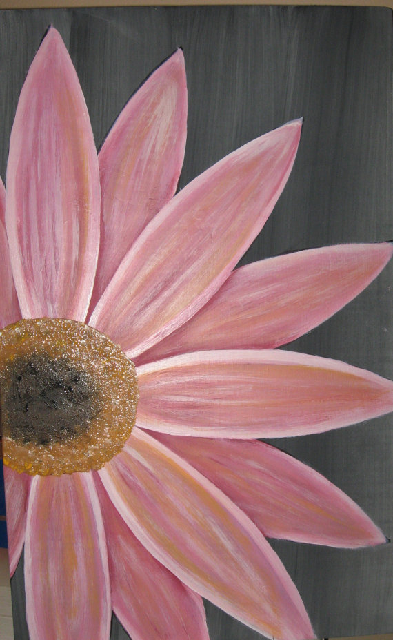 Peinture acrylique d'une rose