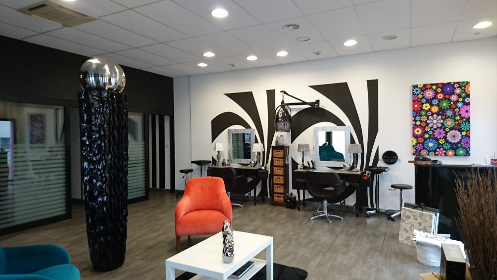 Deco peinture salon de coiffure