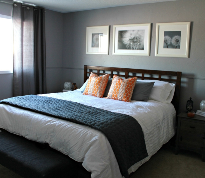 Deco peinture chambre gris et blanc