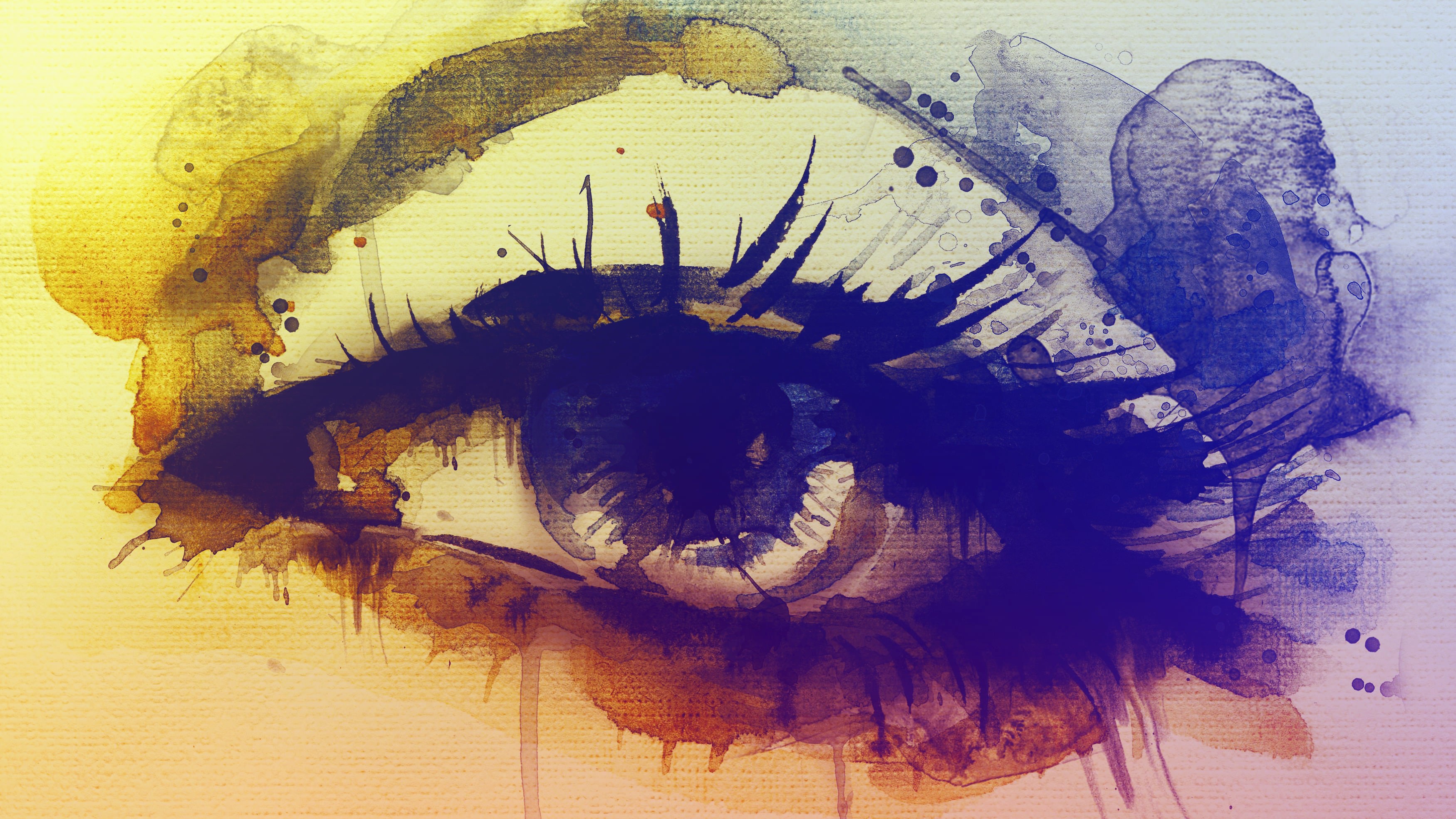 Peinture acrylique dans les yeux