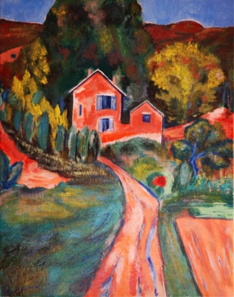 Peinture maison rouge