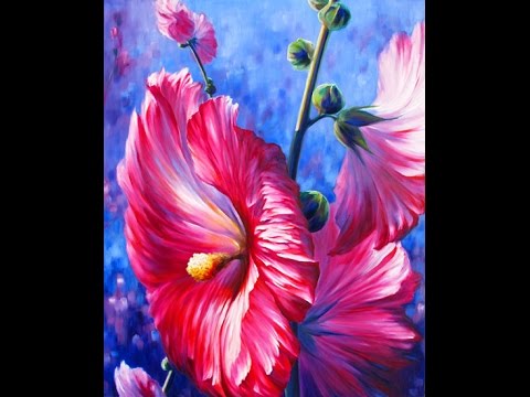 Peinture acrylique fleur youtube