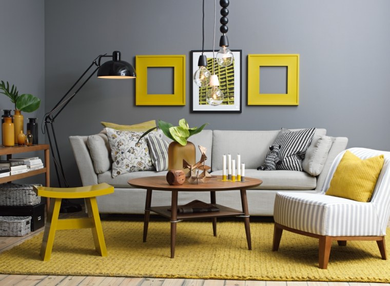 Deco peinture salon jaune