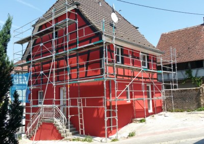 Peinture maison alsacienne
