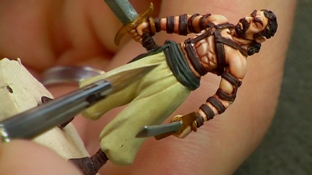 Peinture acrylique figurine