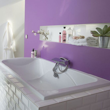 Peinture carrelage salle de bain baignoire