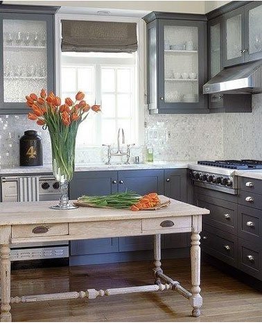 Peinture cuisine avec meuble chene clair