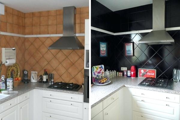 Peinture carrelages cuisine belgique