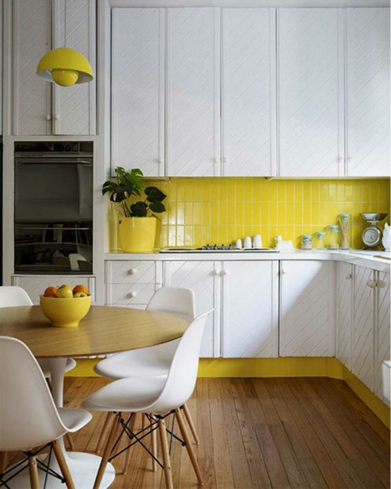 Peinture carrelage cuisine orange