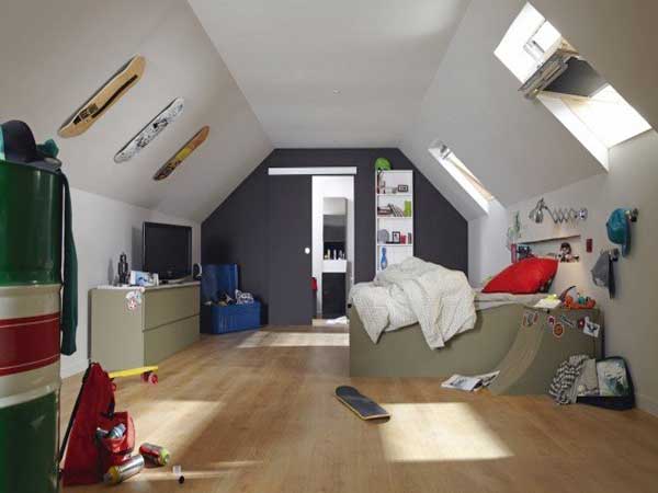 Deco peinture chambre comble