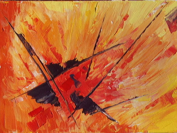 Peinture acrylique abstraite