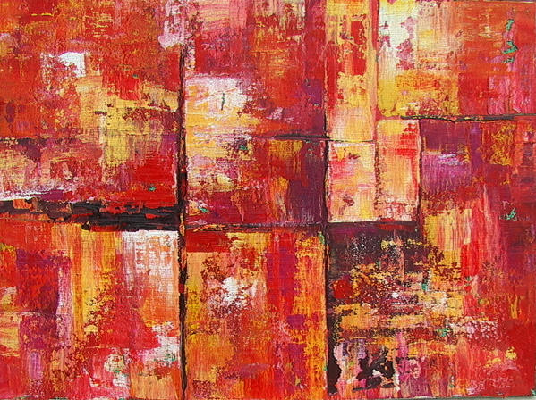 Peinture acrylique abstraite au couteau