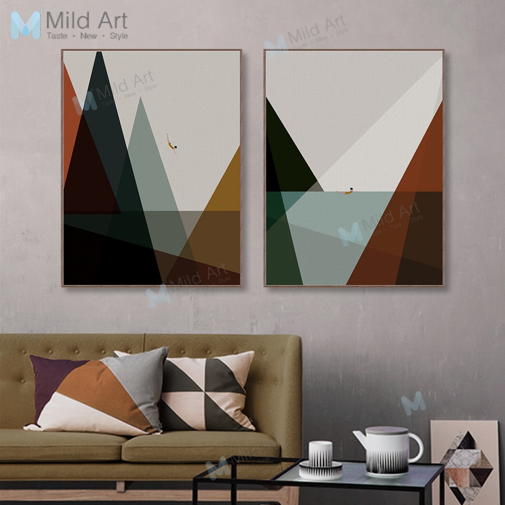 Peinture déco montagne