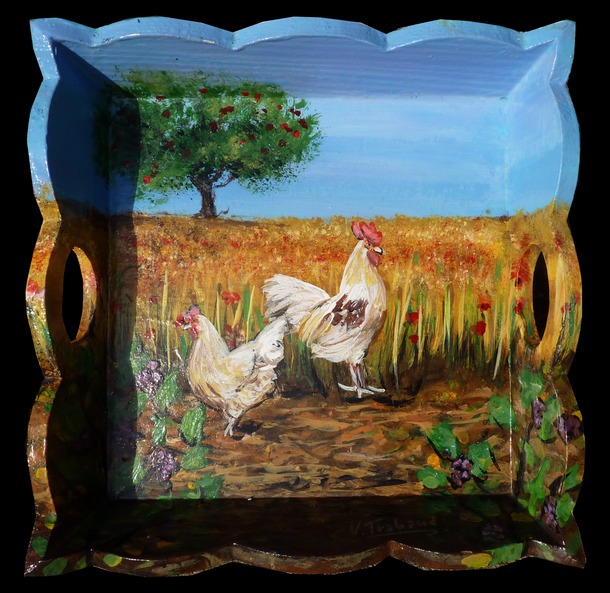 Peinture acrylique sur bois