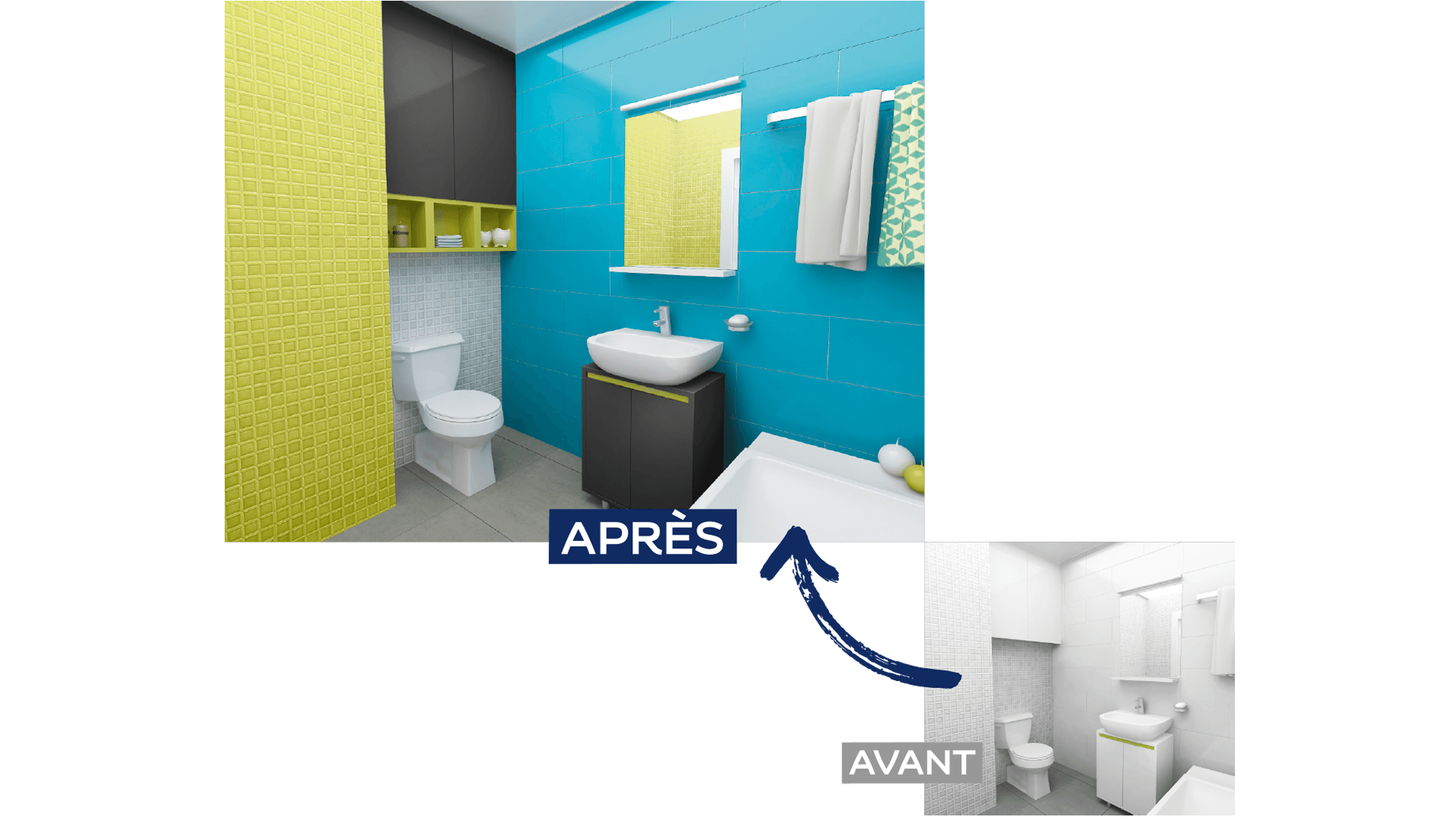 Peinture carrelage salle de bain levi's