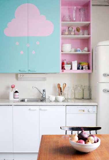 Peinture couleur pastel pour cuisine