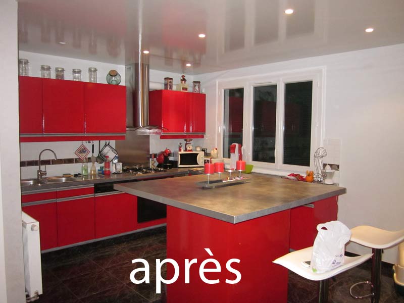 Peinture pour meuble de cuisine en bois vernis