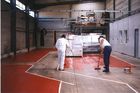 Peinture de sol pour cuisine industrielle