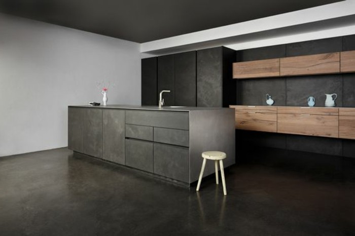 Peinture sol bois cuisine