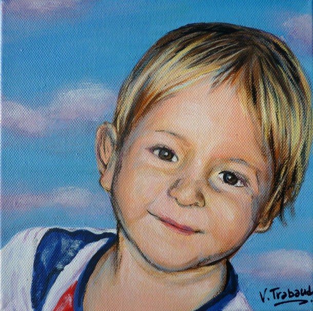 Peinture acrylique et bebe