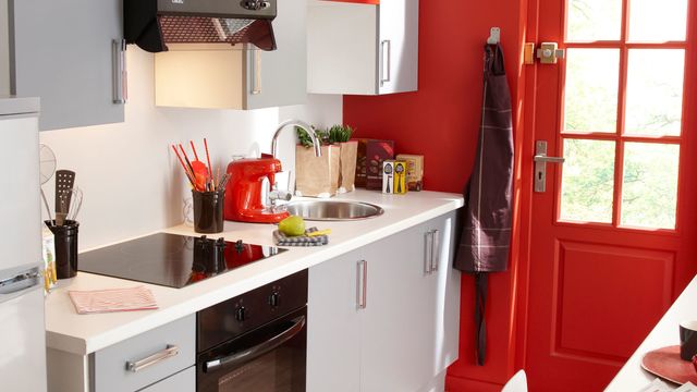 Deco peinture cuisine rouge