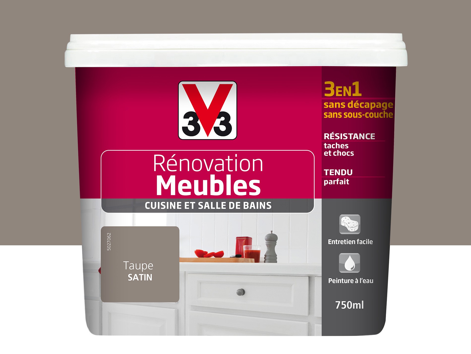 Peinture carrelage v33 taupe