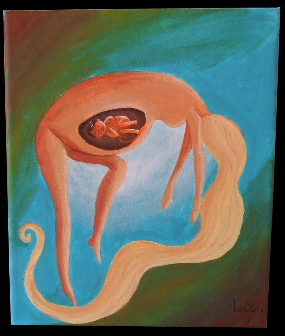 Peinture acrylique grossesse