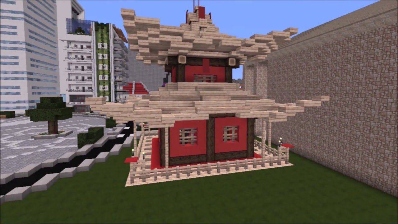 Plan maison asiatique minecraft