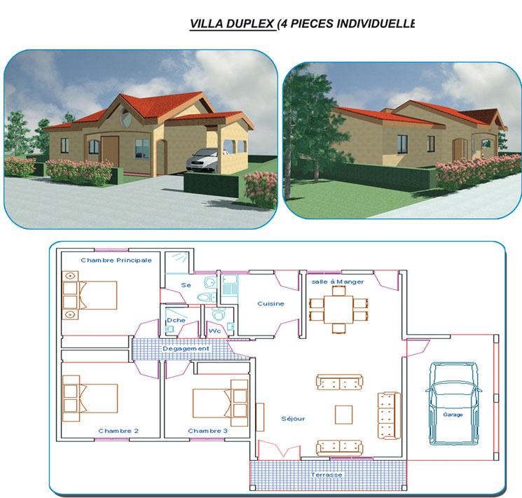Plan de maison basse en cote d'ivoire