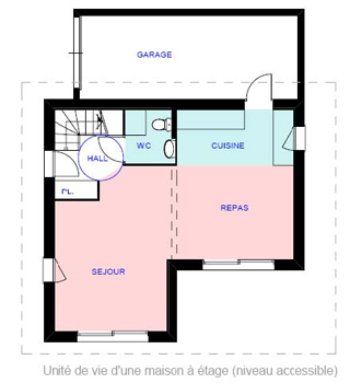 Plan d'une maison de 50m2