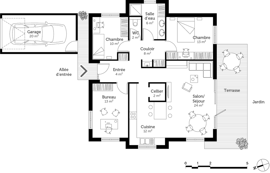 Plan d'entrée de maison