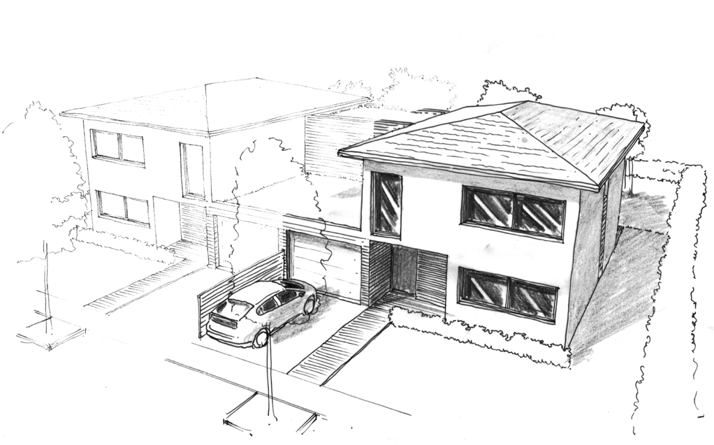Plan de maison jumelee avec garage