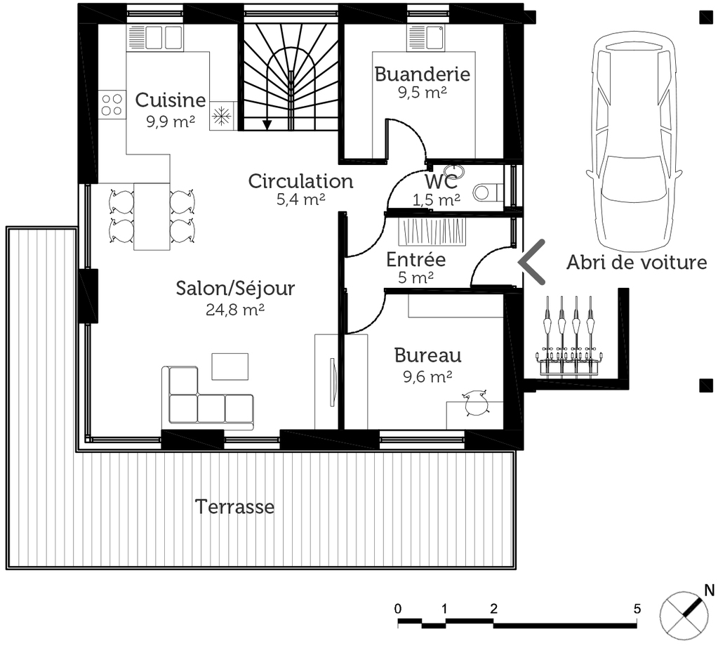 Plan de maison cube gratuit