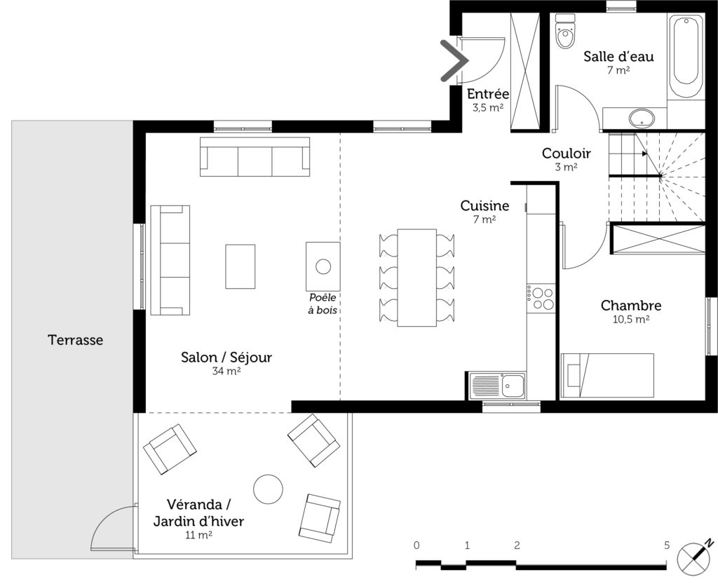 Plan de maison 04 pieces